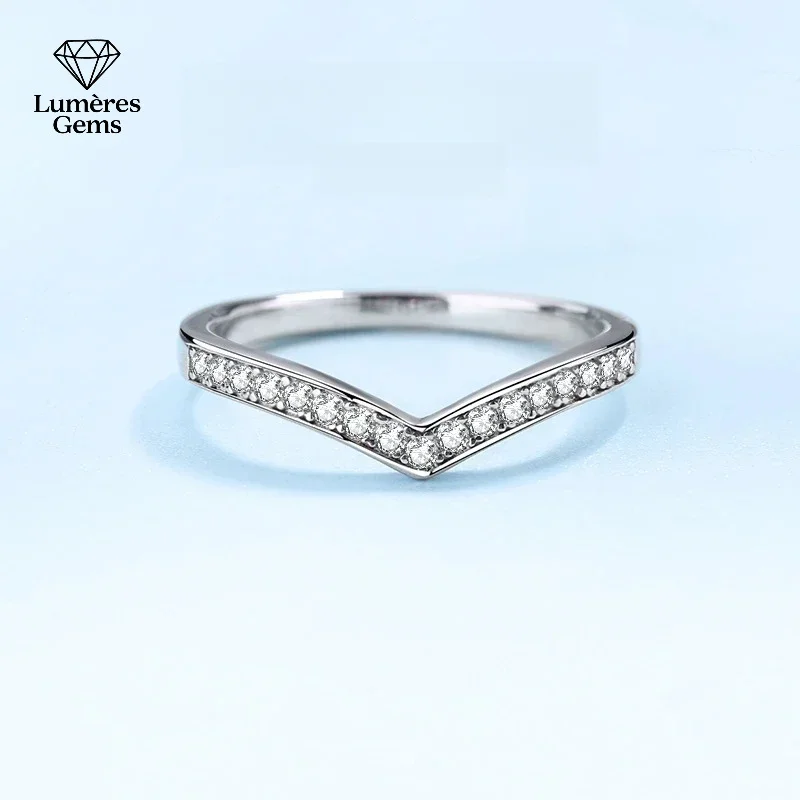 

WOMEN Engagement Rings 18K White Gold Lady Wedding Band Moissanite Diamond 0.14CT Girl Valentine'S Day Daughter Adult'S Day Gift