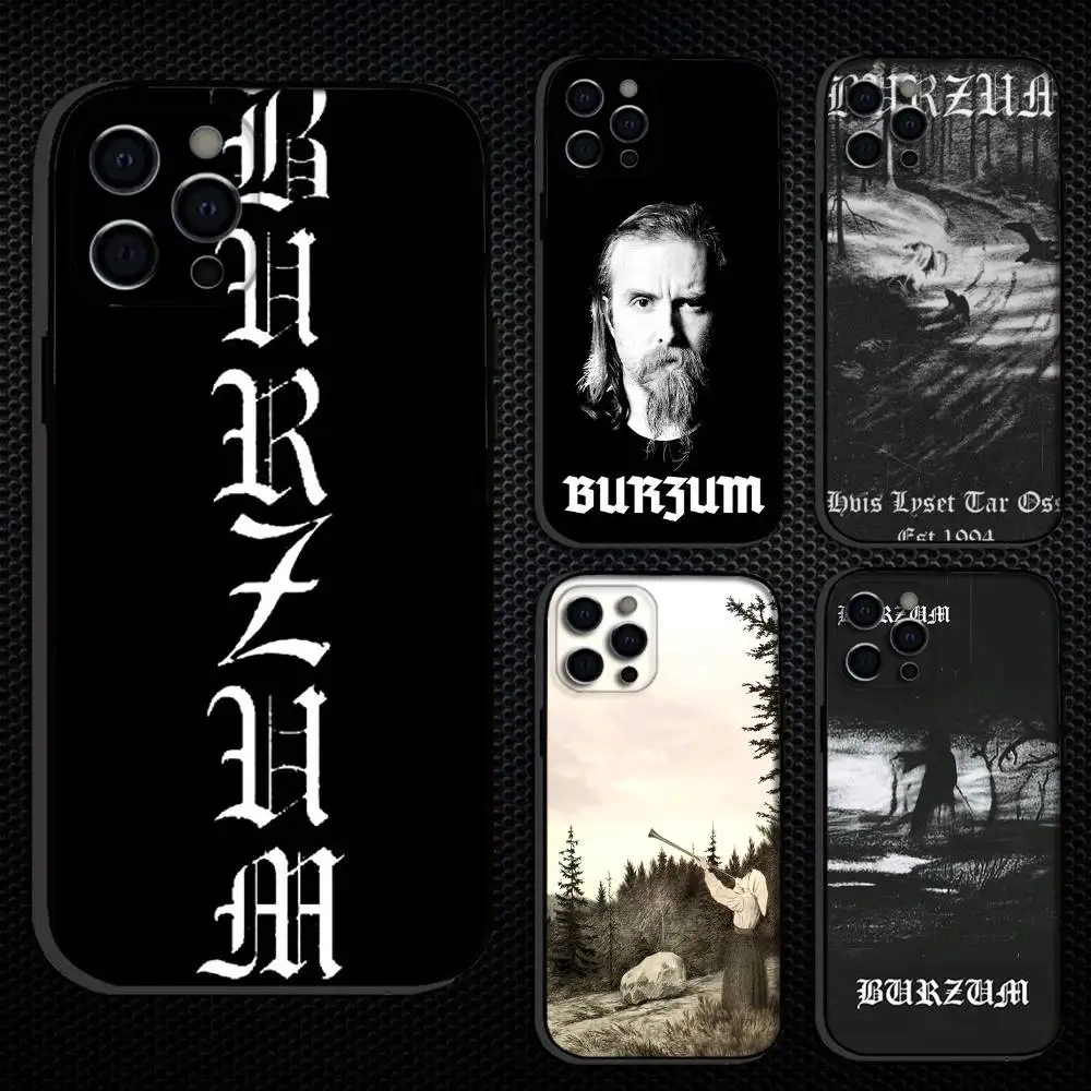 

B-Burzum F-Filosofem Phone Case For iPhone 16,15,14,13,12,11 Plus,Pro Max, Others Soft Black Cover