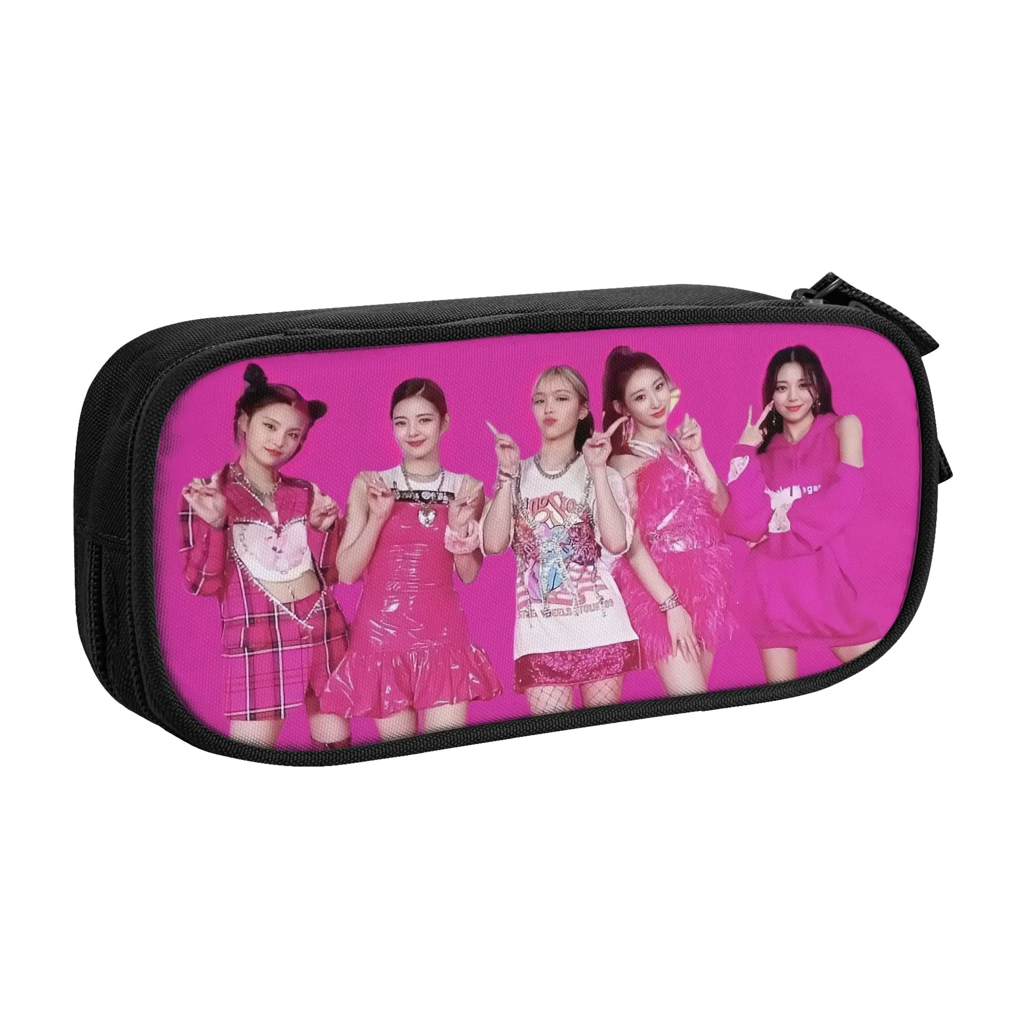 Kpop Group Itzyes Korean Girls Singer  Kawaii Pencil Cases Girls Boys Large Storage  Pencil Box Students Stationery