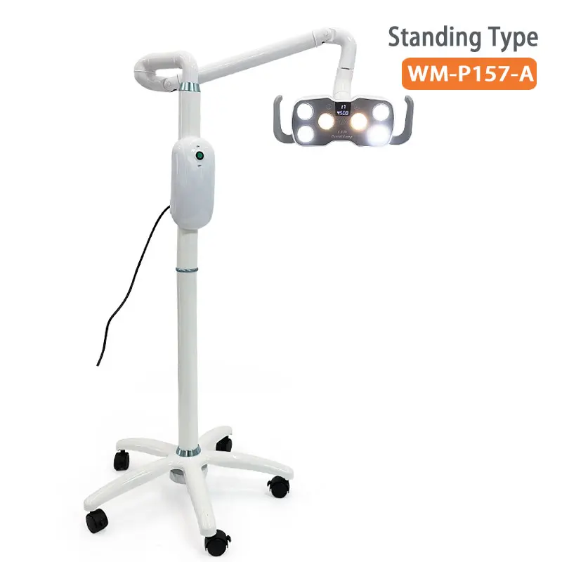 LED Dental Chair Lamp Mobile Standing with Adjustable Brightness White/Yellow Light Source Color Sensor Control for Surgery Oper