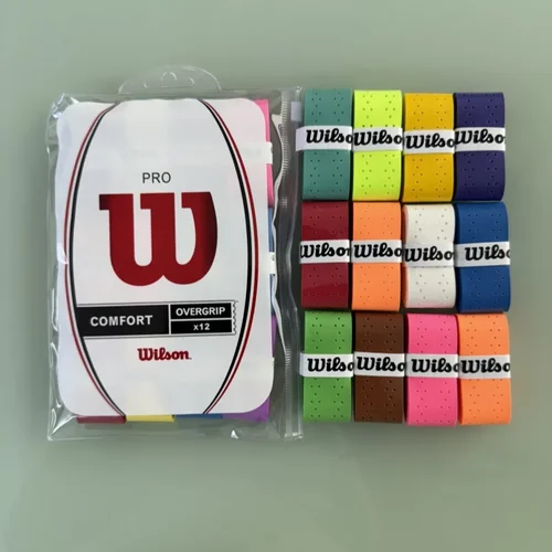 Imagen 2 del producto 12/36/60 Uds. Wilson pegamento de mano cinturón antideslizante raqueta de tenis cinta de agarre banda antideslizante caña de pescar banda para el sudor mango de Pu