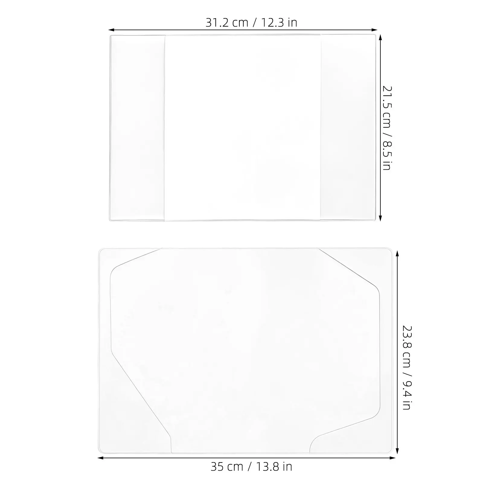 1Set A5 Transparent Notebook Cover Waterproof Reusable Book Protector Sleeve for Students Professionals Planners Sketchbooks
