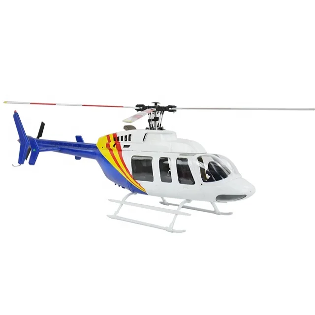 RC Helicopter Fuselage 470 Size BELL 407 Blue White Painting KIT Version Model Toys