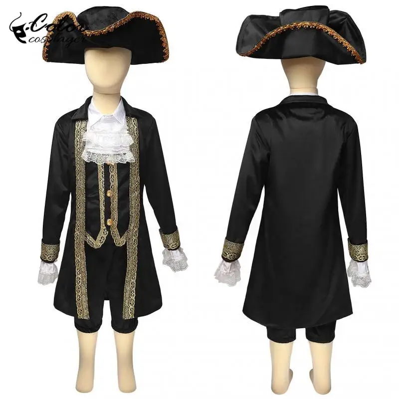 

Детский костюм пирата для косплея, платье на Хэллоуин, наряды «Пираты», детские костюмы для выступлений на сцене, одежда для маскарадного бала для мальчиков