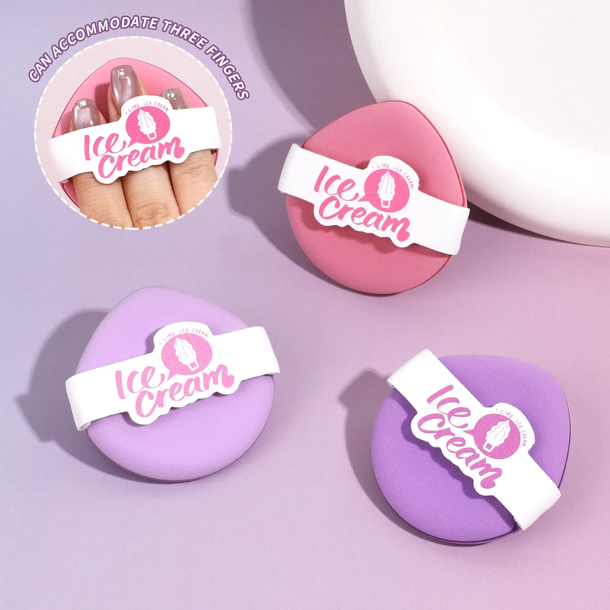 3 Stück Luftpolster-Make-up-Puff, trocken und nass, ohne flüssige Foundation, loses Puder, speziell für Concealer, geeignet für Anfänger