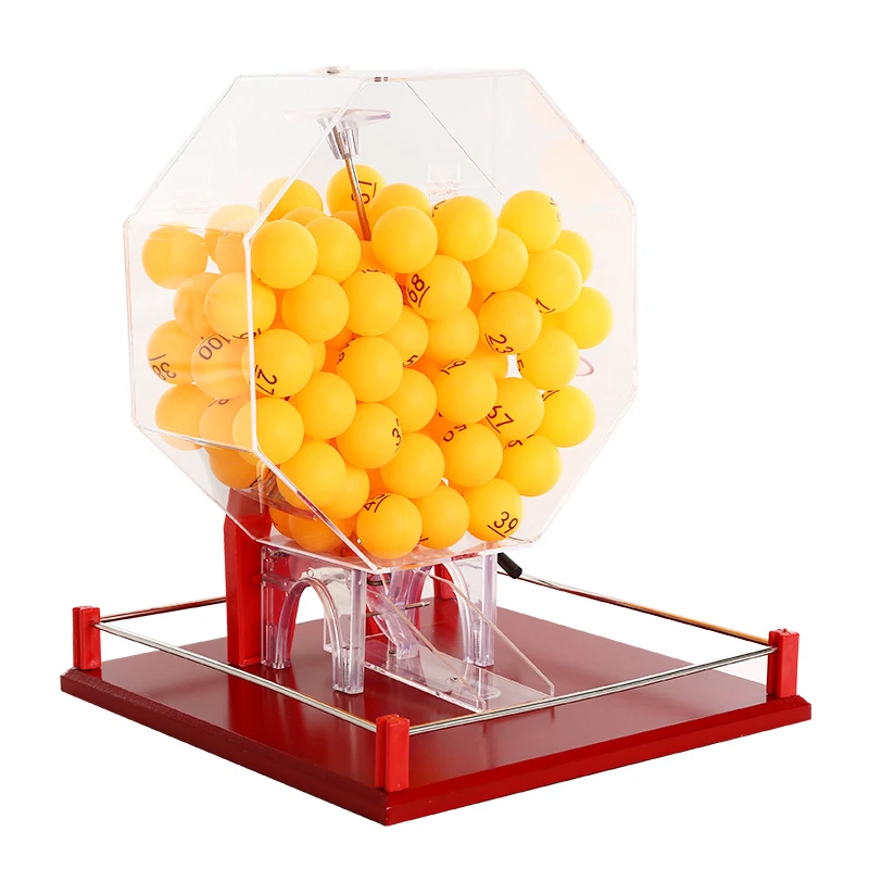 

Manual lottery machine, number selection box activity promotion, touch the prize, red solid large turntable two-color ball