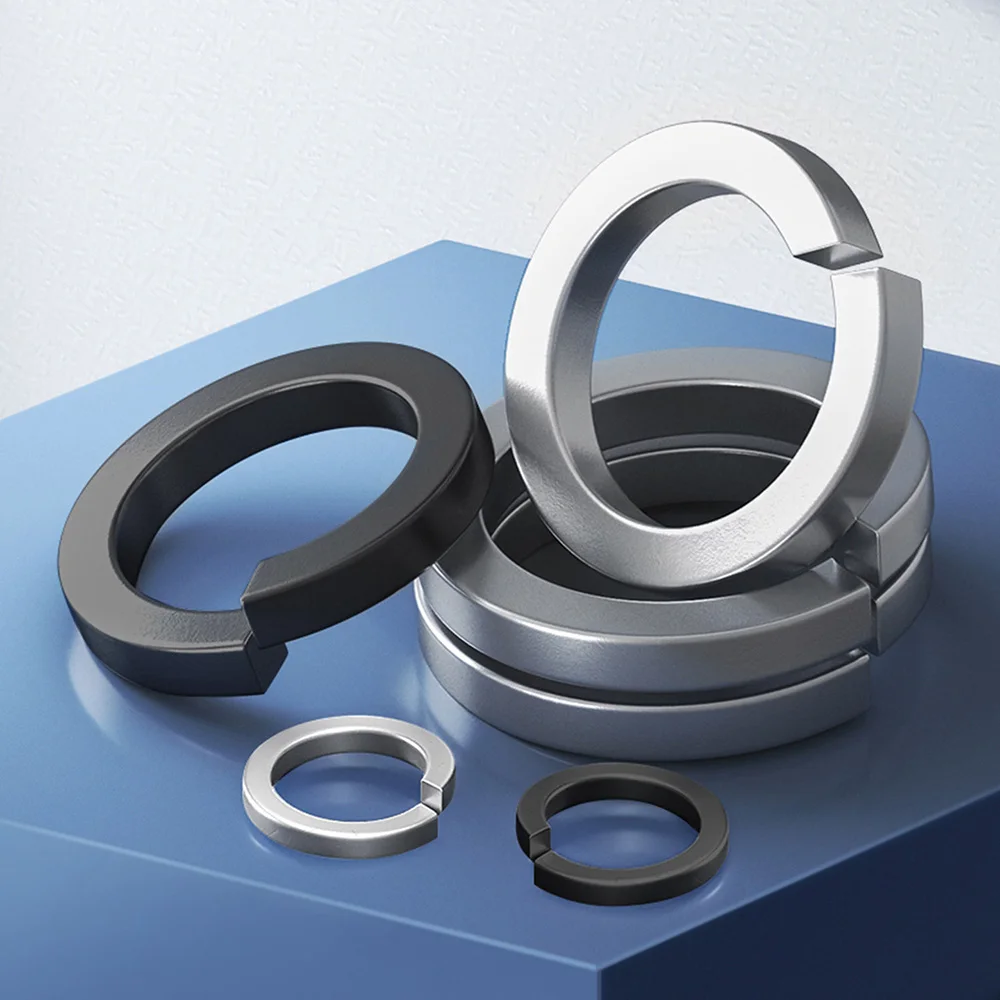 M2 M2.5-M30 304 Stainless Steel Spring Washer Heavy Duty Elastic Split Lock Washer Thickened Spring Gasket Fastener Accessories