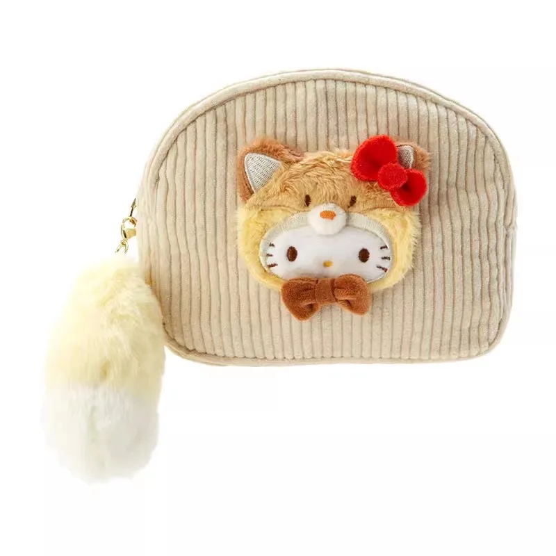 Kawaii Sanrio Forest Animal Storage Bag Cartoon Hello Kitty Cinnamoroll Pochacco originalità Tail Cosmetic Bag Girl Holiday Gift