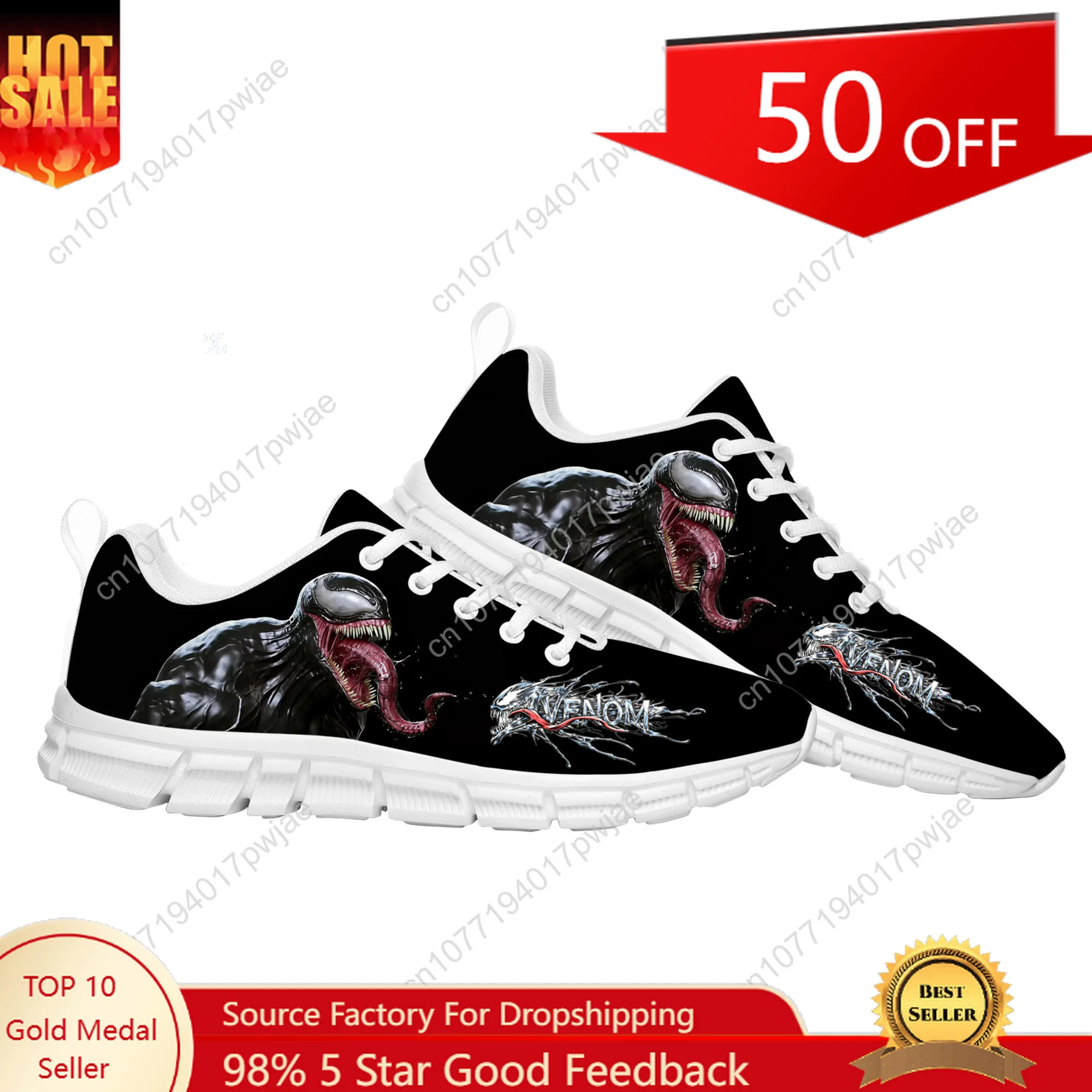 Marvel Venom Sports Shoes Mens Womens Custom Sneakers Lightweight Casual Sneaker