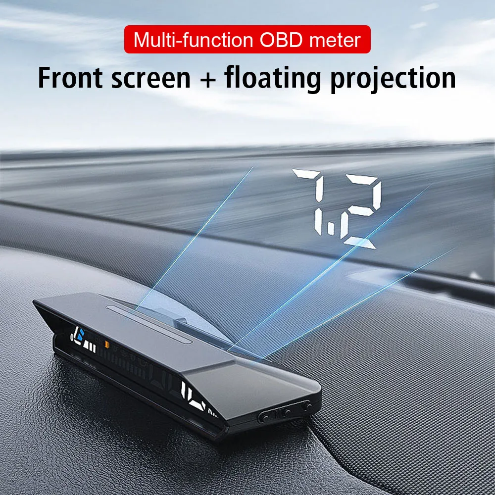 Security Alarm Speed Projector Voltage Water Temp Multifunctional S100 HUD Car Head Up Display Overspeed Digital Display