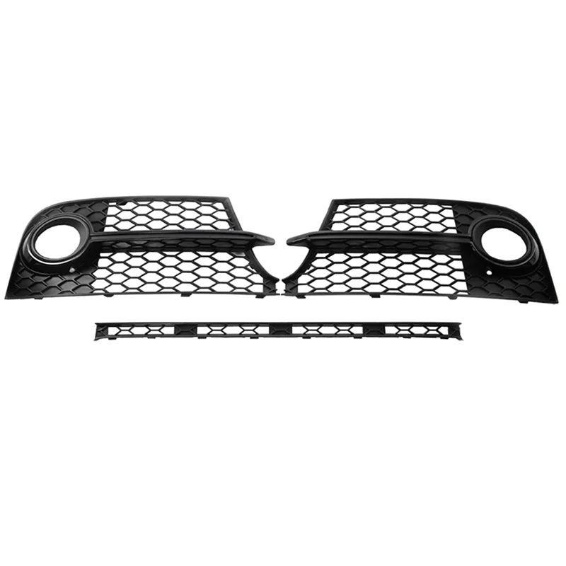 

Gloss Black Left+Right Front Bumper Fog Lamp Frame Fog Light Grills for Audi TTS