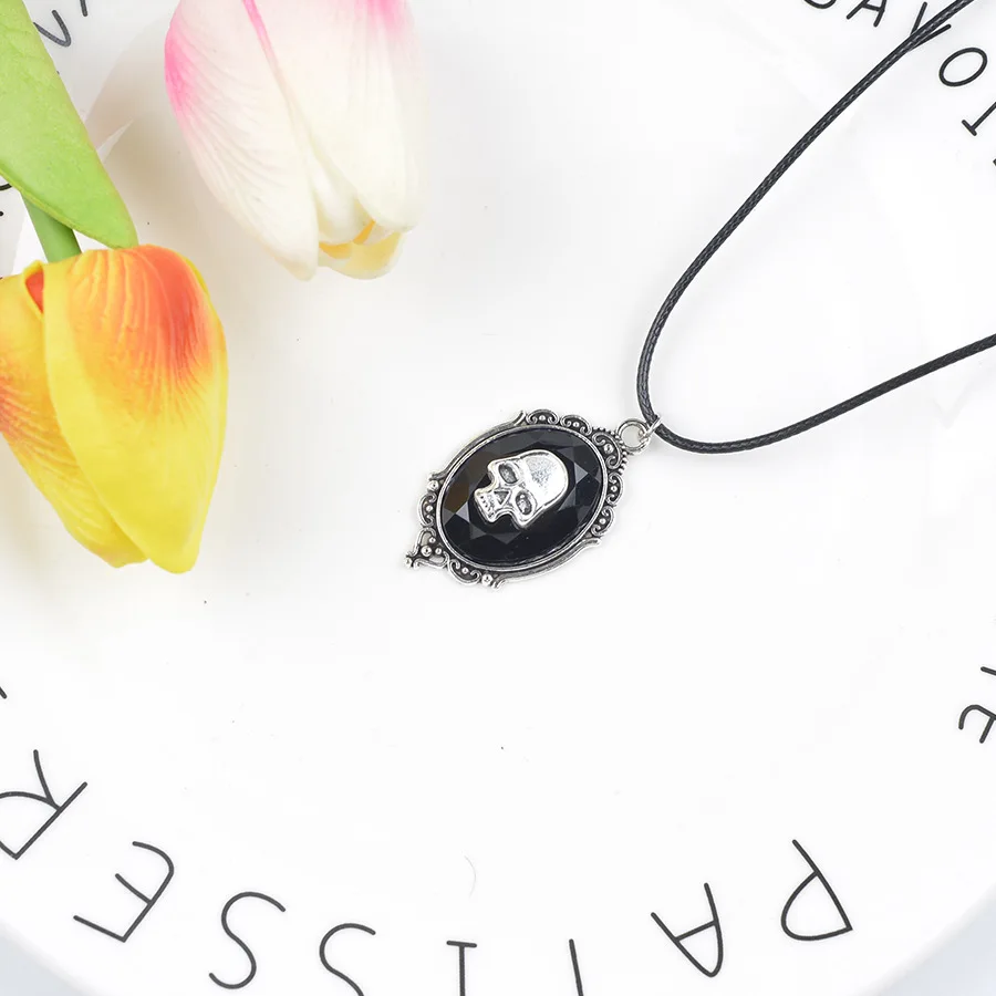 DIY accessories European and American cross-border Halloween dark charm skeleton pendant necklace retro exaggerated punk cool je