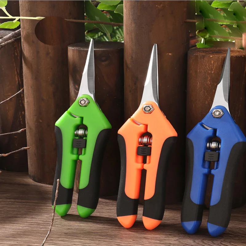 Sharp Multi-use Trimming Cutter with Straight & Curved Stainless Steel Blade Hand Cutting Tool for Flower Stems & Fruit Branches