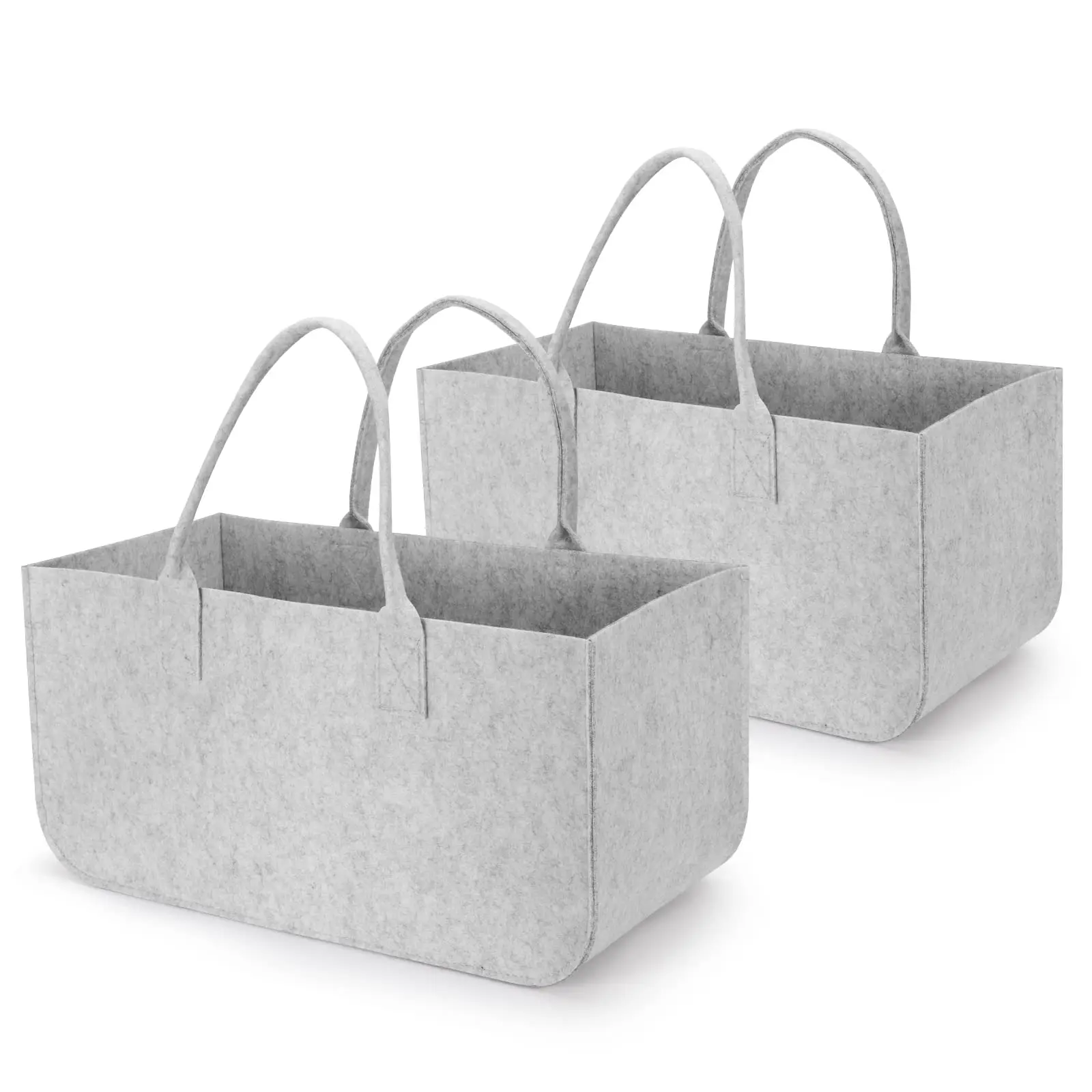 Firewood Bags, Felt, Portable Foldable Wood Basket, Non-Woven Fabric, Firewood Basket with Handles, Large All-Purpose Basket