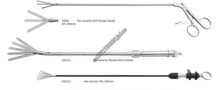 Laparoscopic instruments, Fan retractor with three/five fingers