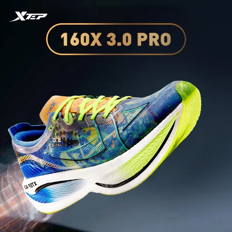 Xtep 160X 3.0 Pro Men Running Shoes Carbon Plate Professional Marathon PB Rebound Cushioning Sports Sneakers Male 978119110115