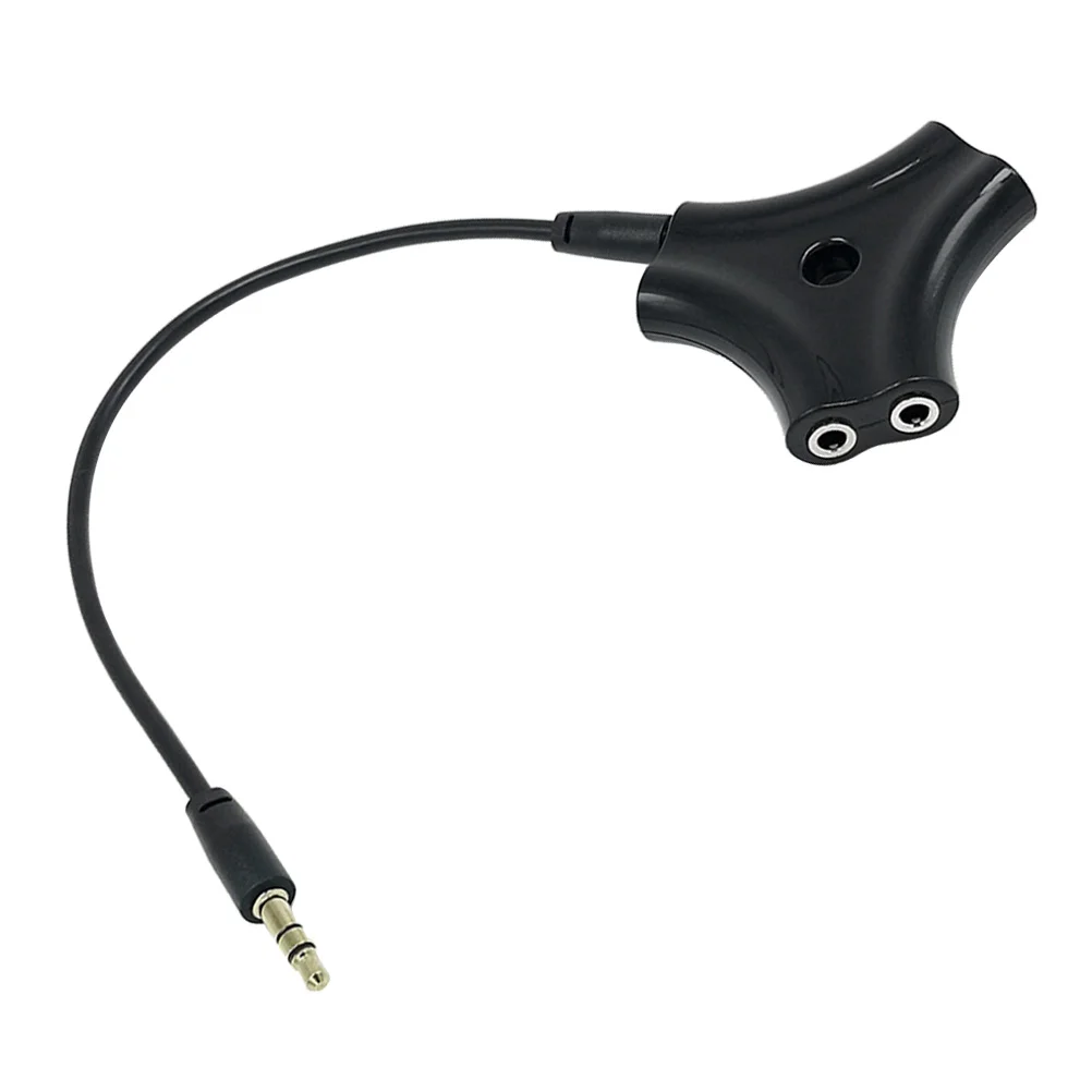 Enjoy Sound Splitter 35mm Adapter Earphone for Five Black Audio Port Headphone