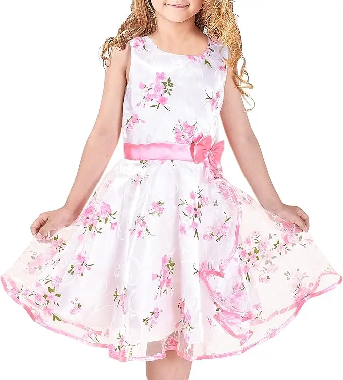 

Snvdzo Flower Girls 3 Layers Sunflower Wave Dress With Bow For Wedding Birthday Evening Party Prom Banquet Gown 2026