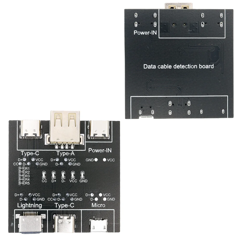 TENSTAR ROBOT DT3 Data Cable Detection Board Type-C Micro USB C Cable Tester Short Circuit On Off Switching Diagnose Tool