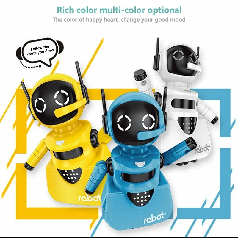 Creative Original Inductive Electric Robot Car Line Follower Pen Toy Follow Any Line You Draw Xmas Gifts Educational Toy