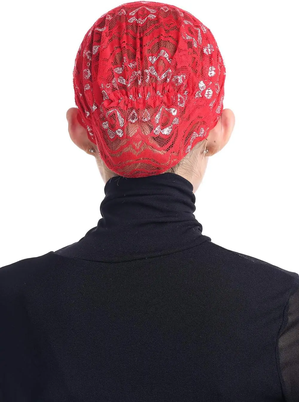 5 حزمة النساء قبعات الحجاب الداخلي لامعة الدانتيل غطاء رأس تمتد قبعة تربان إسلامية قبعة الكيماوي غطاء الرأس Turbante Mujer #4