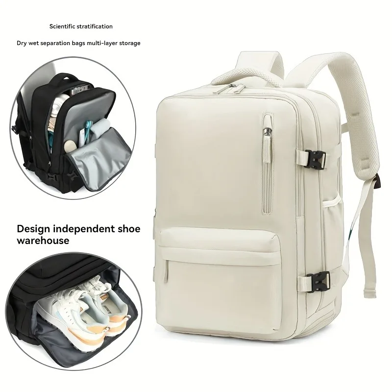 กระเป๋าเป้สะพายหลังความจุขนาดใหญ่สําหรับการเดินทางแบบกําหนดเองพร้อมที่เก็บแยกแห้งและเปียก กระเป๋าเดินทางคุณแม่ การเดินทางเพื่อธุรกิจระยะสั้น