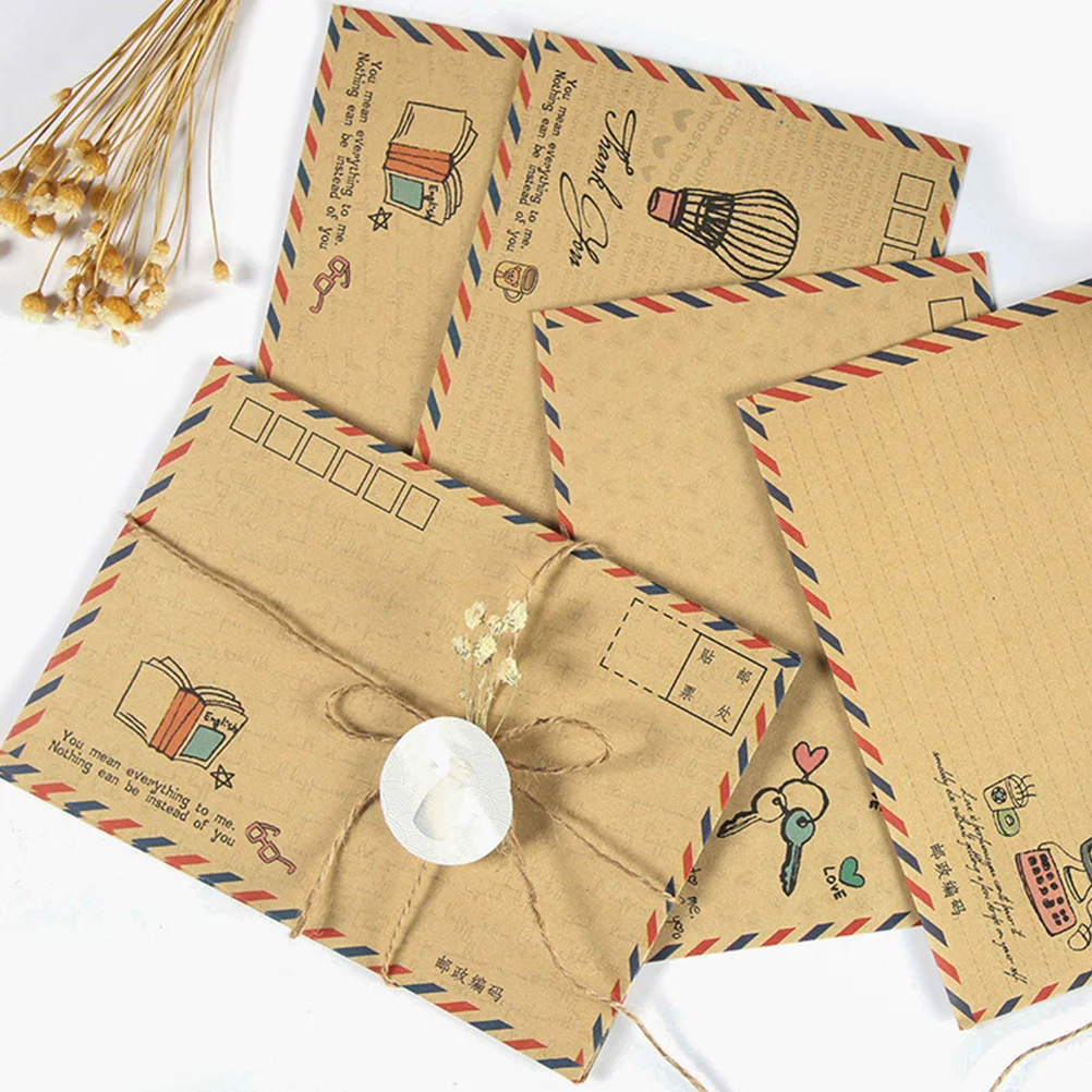 8pcs Retro Envelope Beautiful Paper Practical For Storing Cards Letters Invitations Greeting Storage Scrapbooking Gift