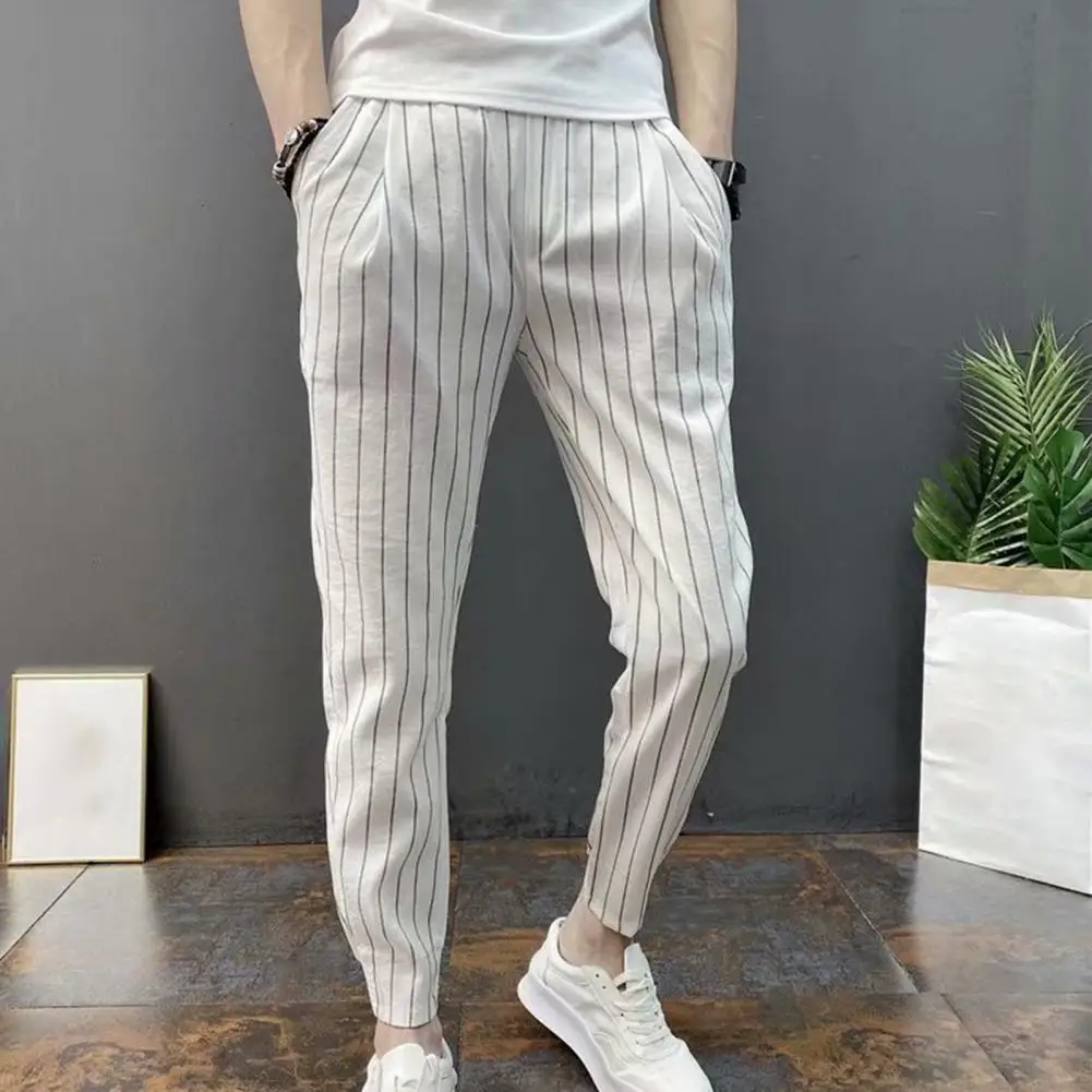 Pantaloni Harem da uomo alla moda pantaloni elasticizzati a vita media Harem pantaloni Slim Fit primavera autunno da uomo per ufficio