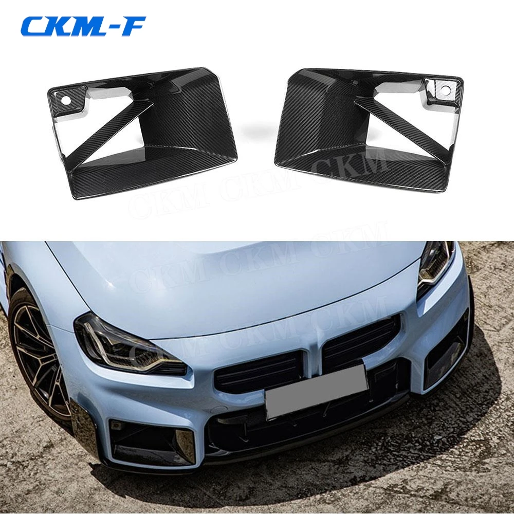 

for BMW 2 Series M2 G87 2023+ Carbon Fiber Front Bumper Foglamp Air Vent Cover Trim Body Kits Car FRP Black Front Air Mesh