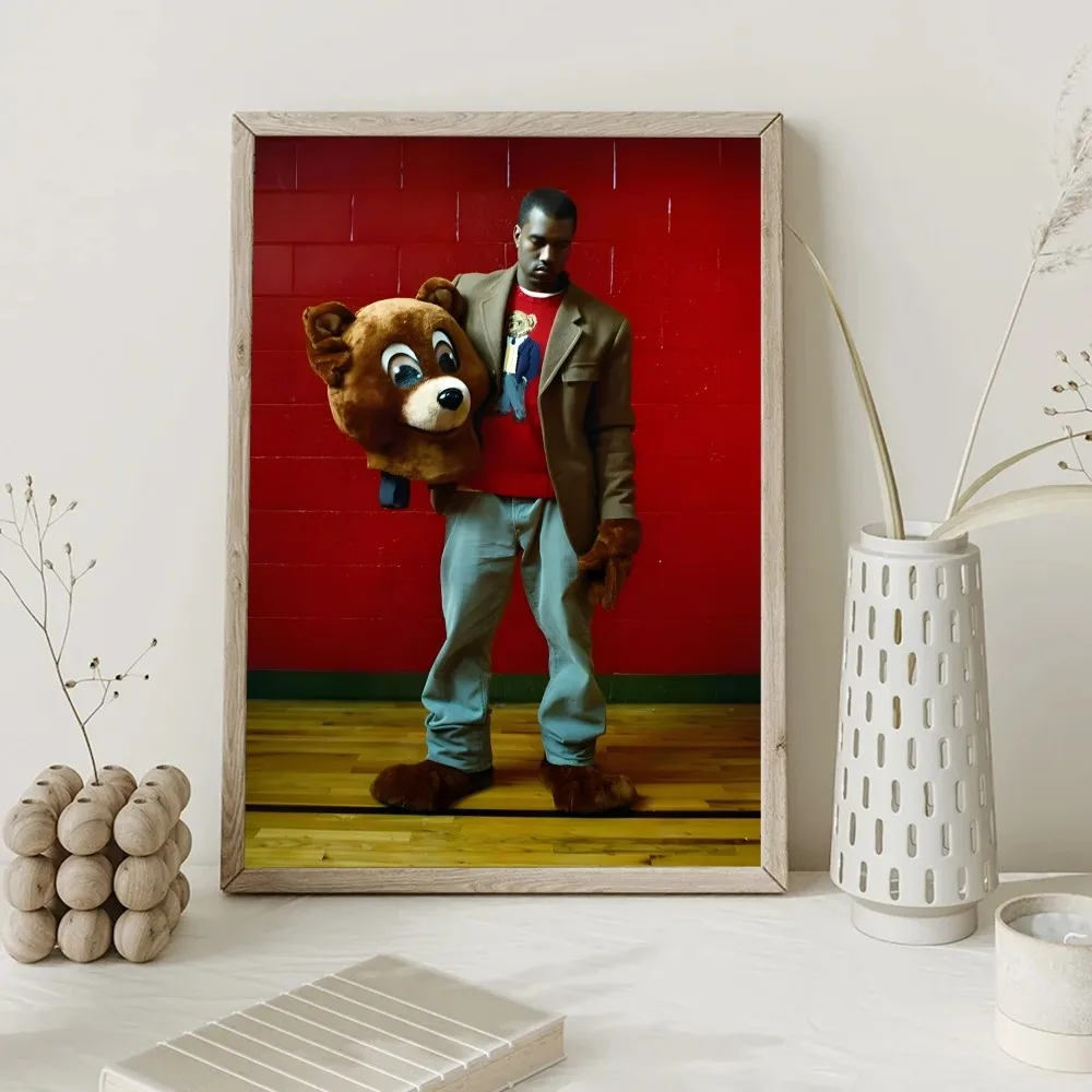 Babaite Kanye West Kanye Star Poster Kraft Club Bar Paper Vintage Poster Wall Art Painting Bedroom Study Stickers