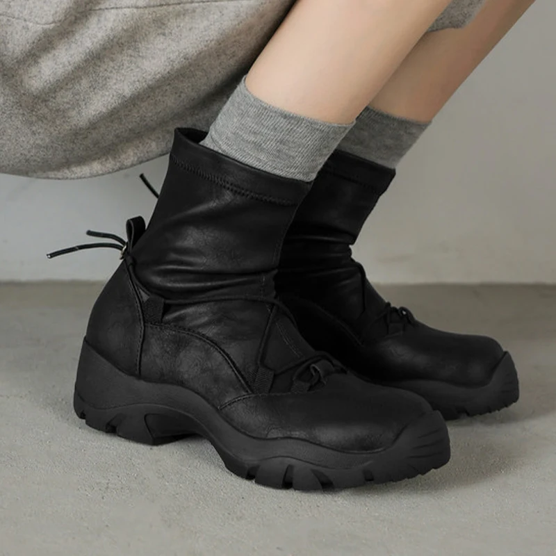 

Flats Ankle Women's Boots Casual Dress Sport Shoes for Woman Fashion Winter Boots New Designer Walking Female Chelsea Botas