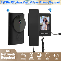 2.4Ghz Wireless Video Door phone Intercom Doorbell Camera with 3.5 IPS Screen 2-Way Audio Video Recording Home Door Bell Video