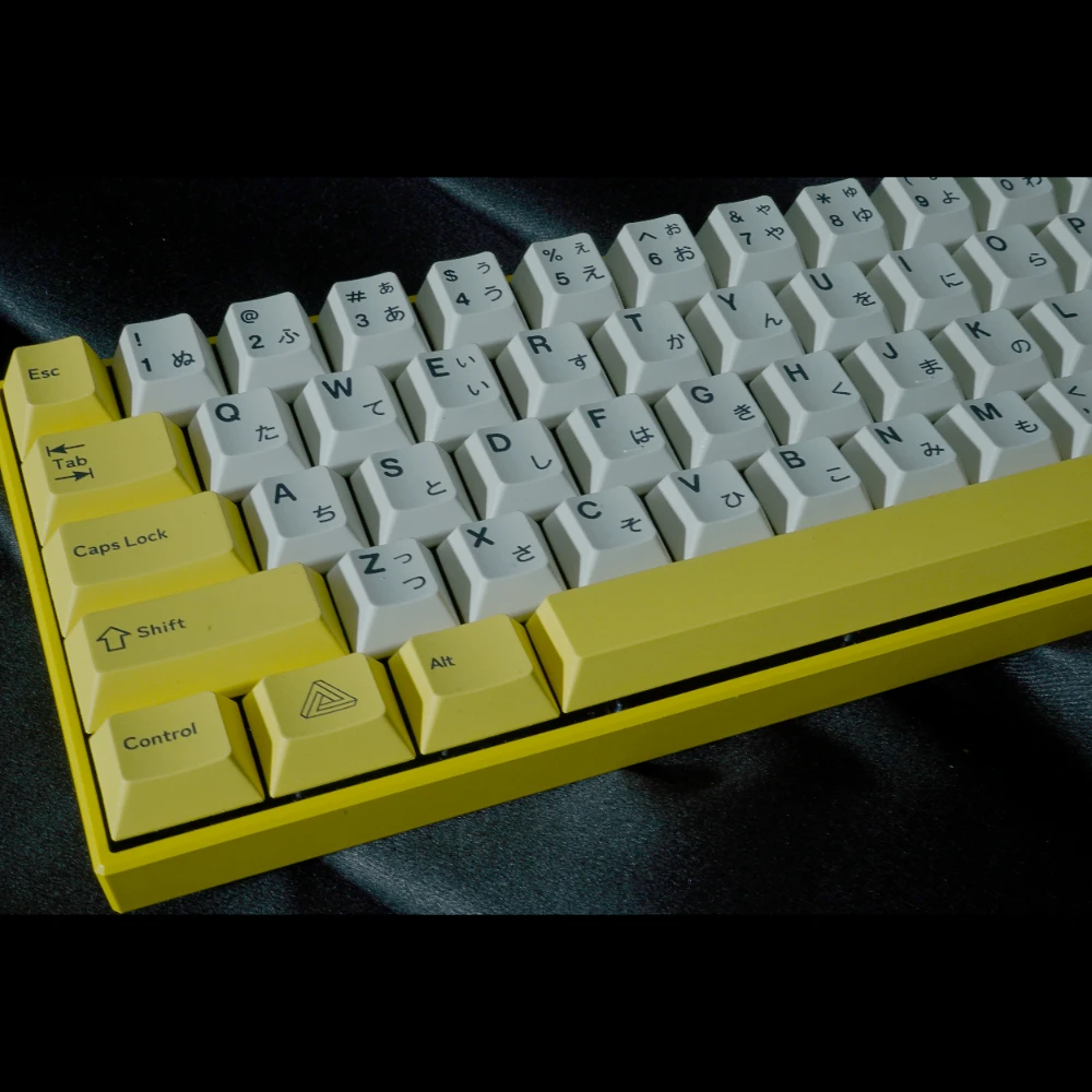 

PBT Keycap Serika Keycaps Cherry Profile Yellow Japanese Key Caps For MX Mechanical Keyboard Accessories