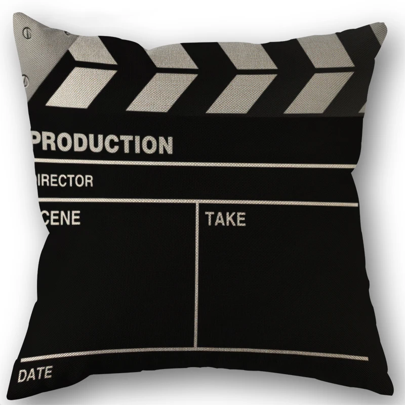 Cinema Ticket Printed Pillow Cover Linen Cushion Case Nordic Simple Sofa Pillow Case No Pillow Core 45X45cm One Sides