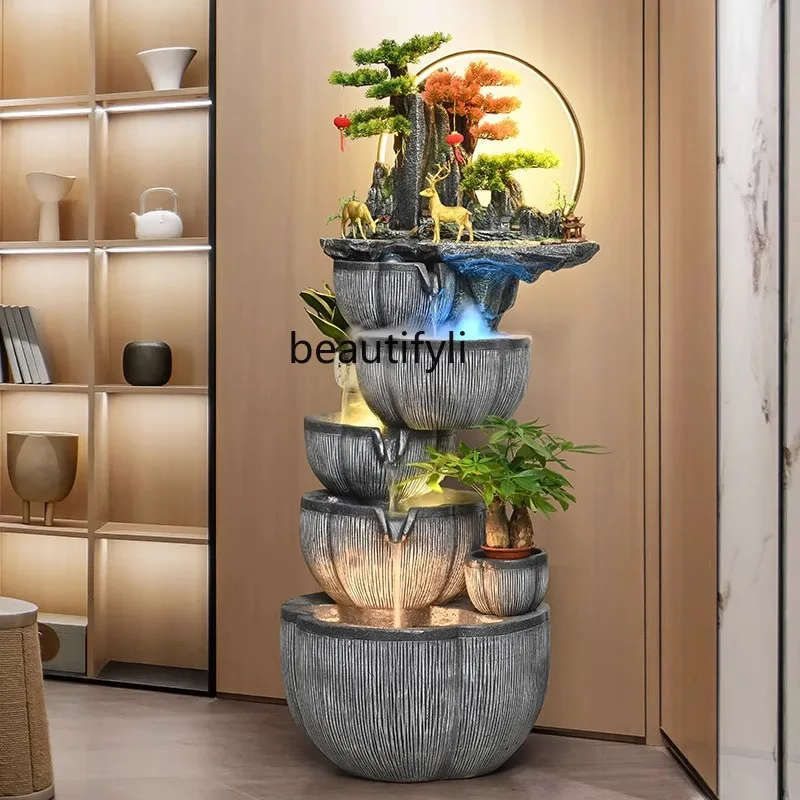 

Rockery flowing water fountain feng shui wheel ornaments circulating water floor-standing waterscape landscape teahouse gifts