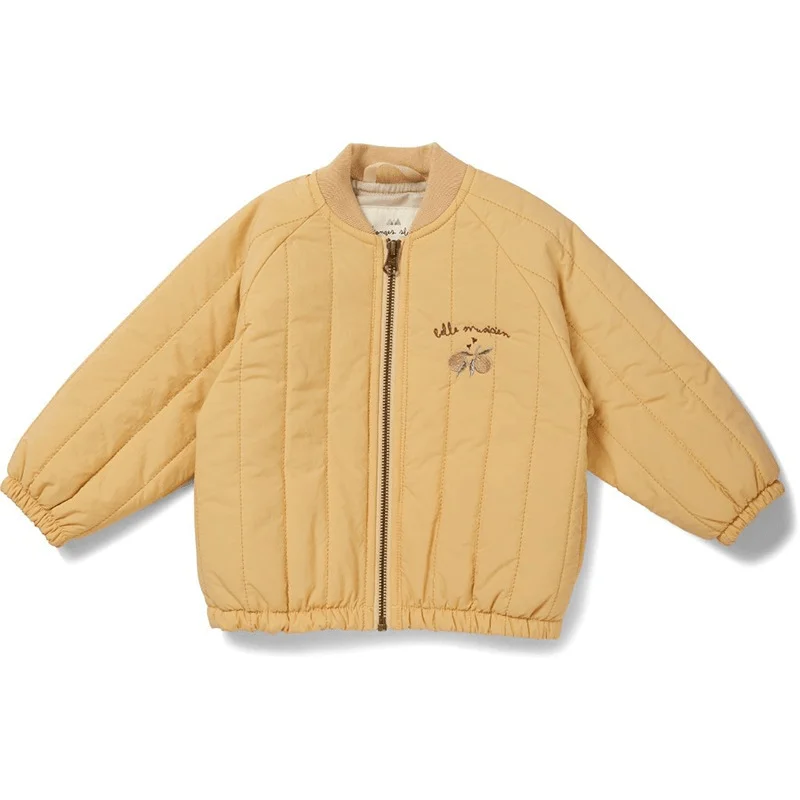 طفل الصوف داخل سترة التطريز ، الرضع طفل معطف الطفل ، سميكة الدافئة أبلى ، ملابس الطفل ، سستة ، الشتاء ، 2-10Y