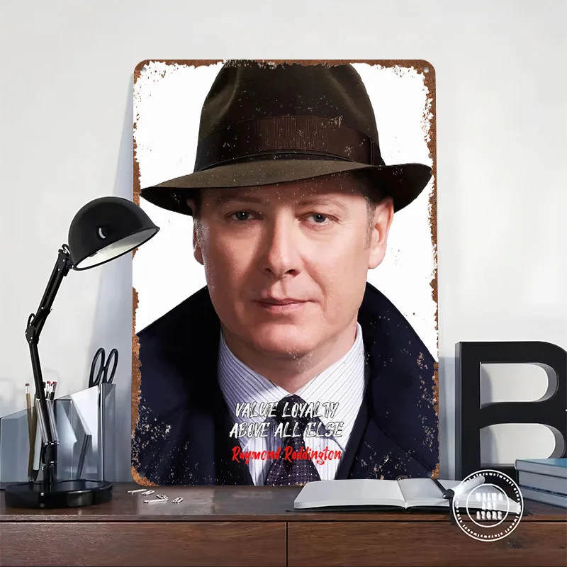 Raymond Reddington Tin Poster Customized Retro Wall Art Vintage Metal Signs for Room Decoration Home Decorations Bathroom Decor