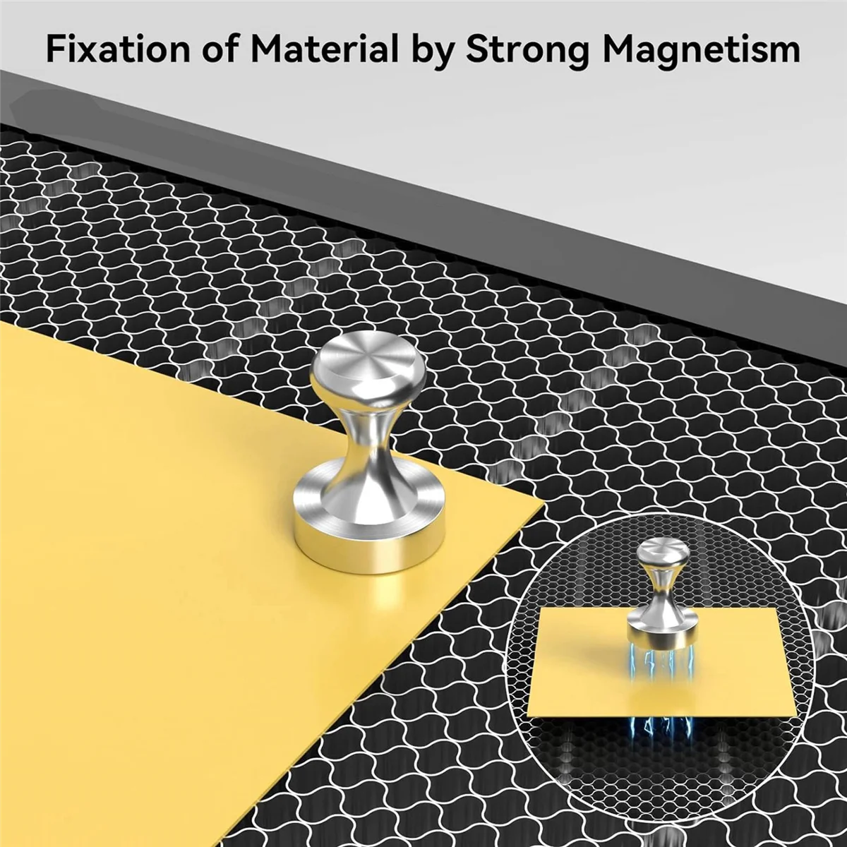 4PC Honeycomb Material Pin, Magnetic Module for Honeycomb Panels, Adapted to Laser Cutter/Laser Engraving Machine