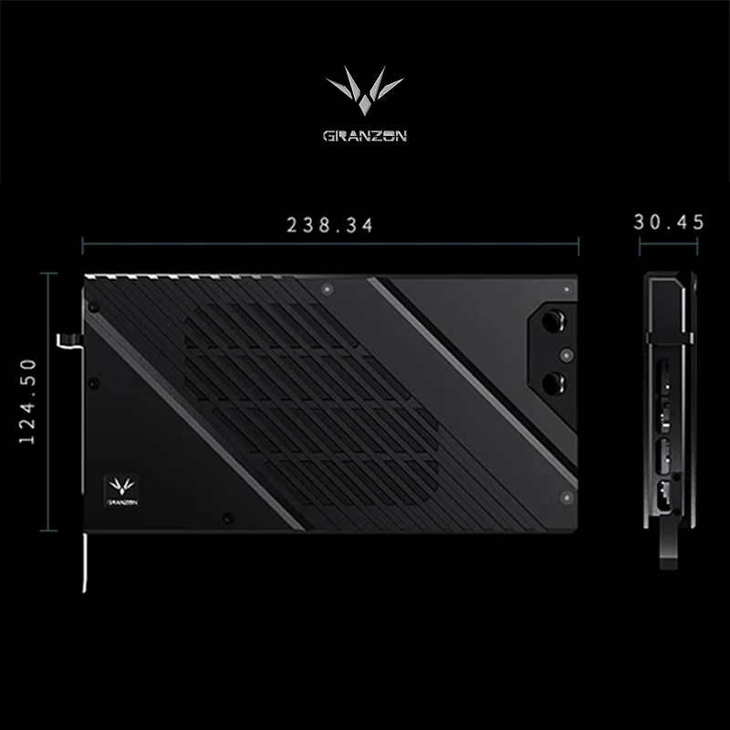 Granzon GBN-PNY4080VRTO, Full Armor Graphics Card GPU Water Block For PNY RTX 4080 VERTO, Full Metal Structure