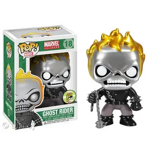 Funko POP Marvel Ghost Rider 18 # Figuras de acción de 10cm, modelo de Pvc, colección de muñecos, juguetes para niños, regalos de Navidad y cumpleaños