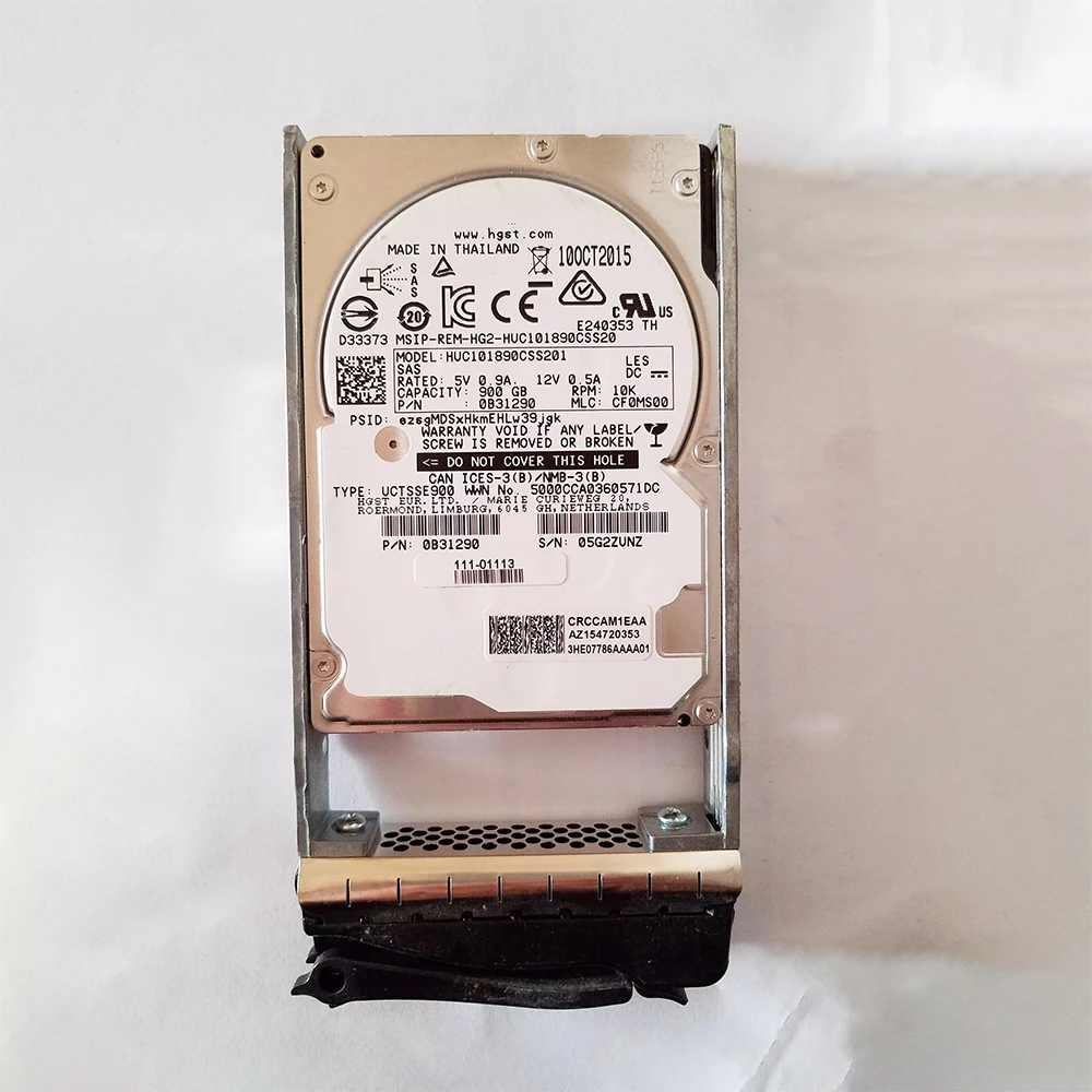 For NetApp  HDD E2624 900GB SAS 2.5'' 0B27265 111-01113 E-X4036B-R6 Hard Disk