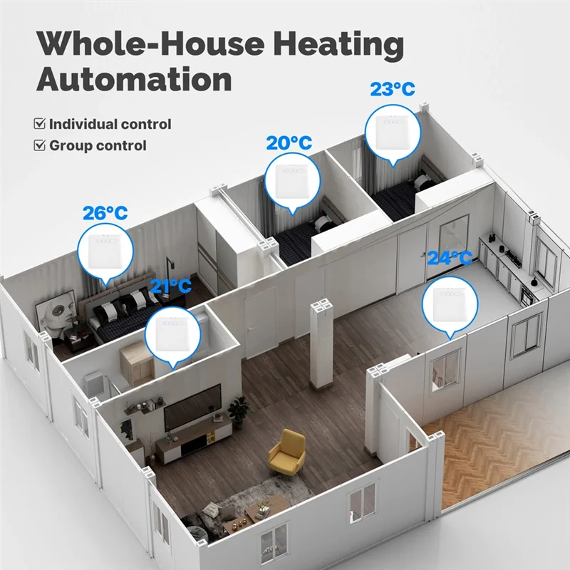 MAKE-Wifi Smart Thermostat für Pilot Wire Heating Heizkörper für Ecowatt Stromüberwachung App Fernbedienung