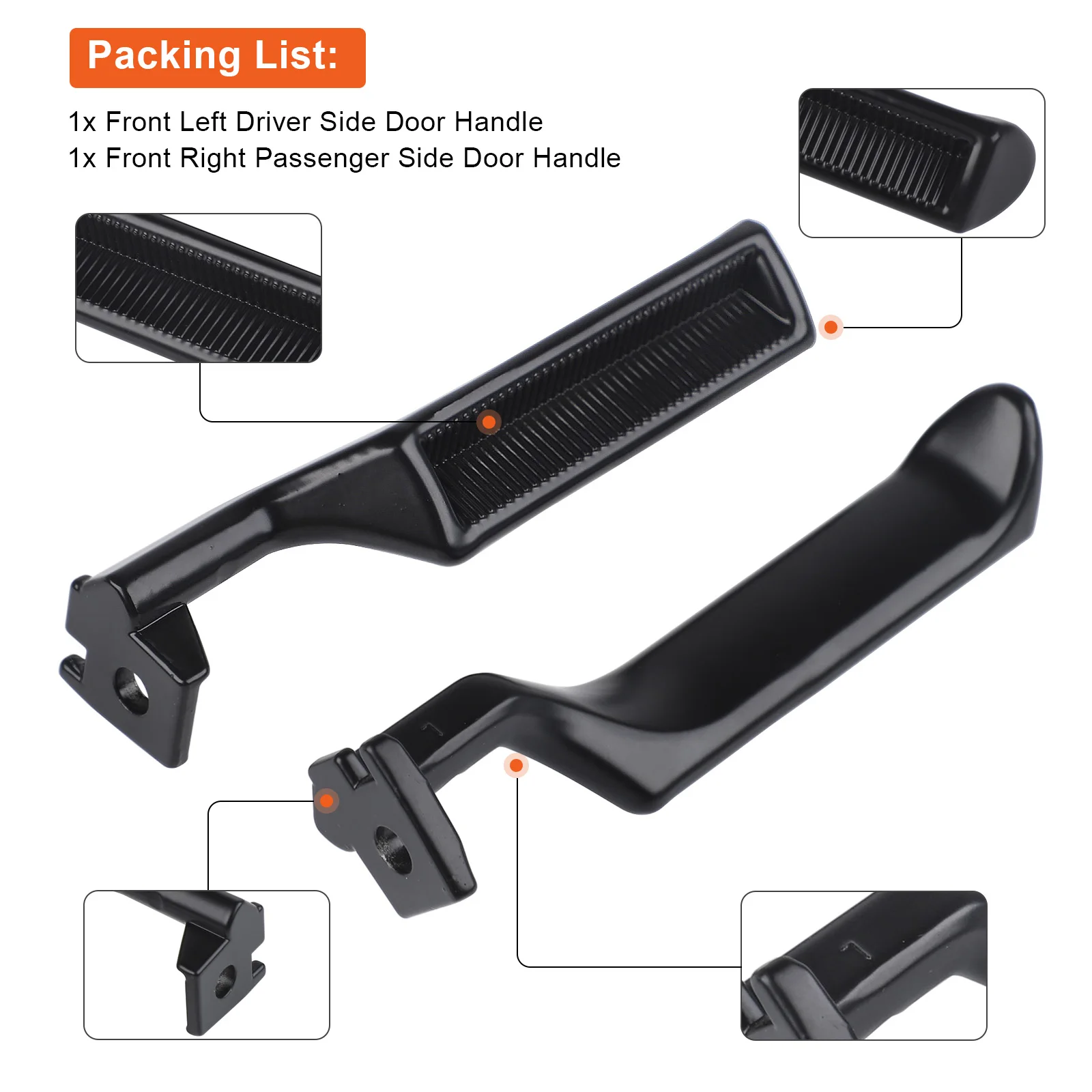 CNSPEED Innentürgriff-Set links/rechts für 1987–1996 Ford F150 F250 F53 F59 F800 Mustang E7TZ- 1522601 -A E7TZ- 1522600 – Detail 3