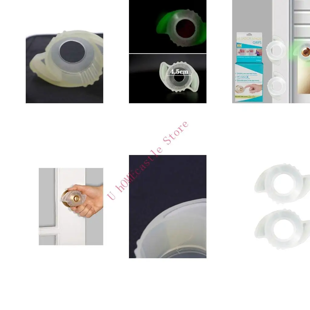 63HF Silicone Door Knob Grip Silicone Door Knob Cover Luminous Silicone Door Lock Lid