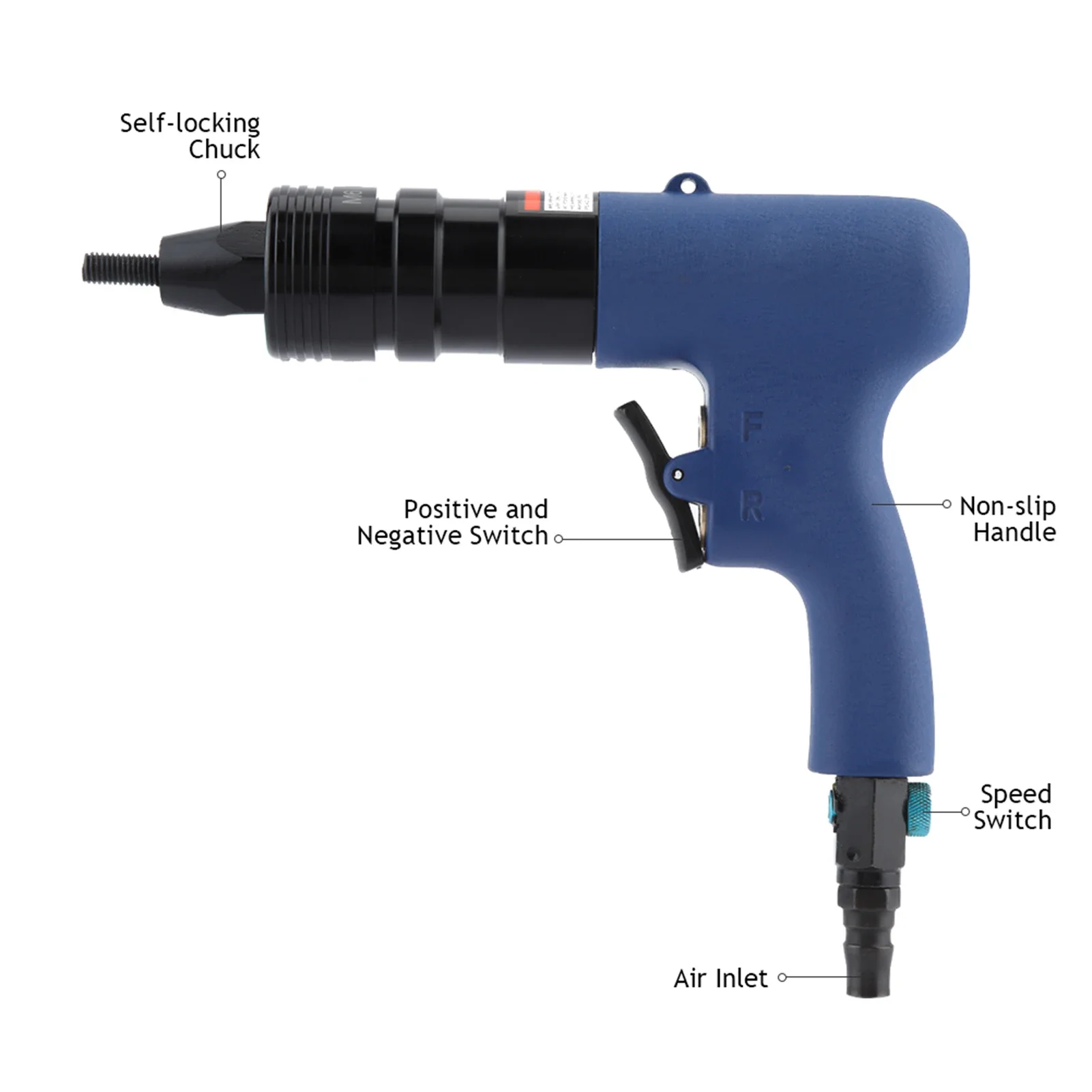 Air Rivets Gun Rivet Nut Gun Pneumatic Rivet Gun Pneumatic Riveter Air Rivet Nut Gun Pull Nut Nail Gun Air Riveting Tool M10