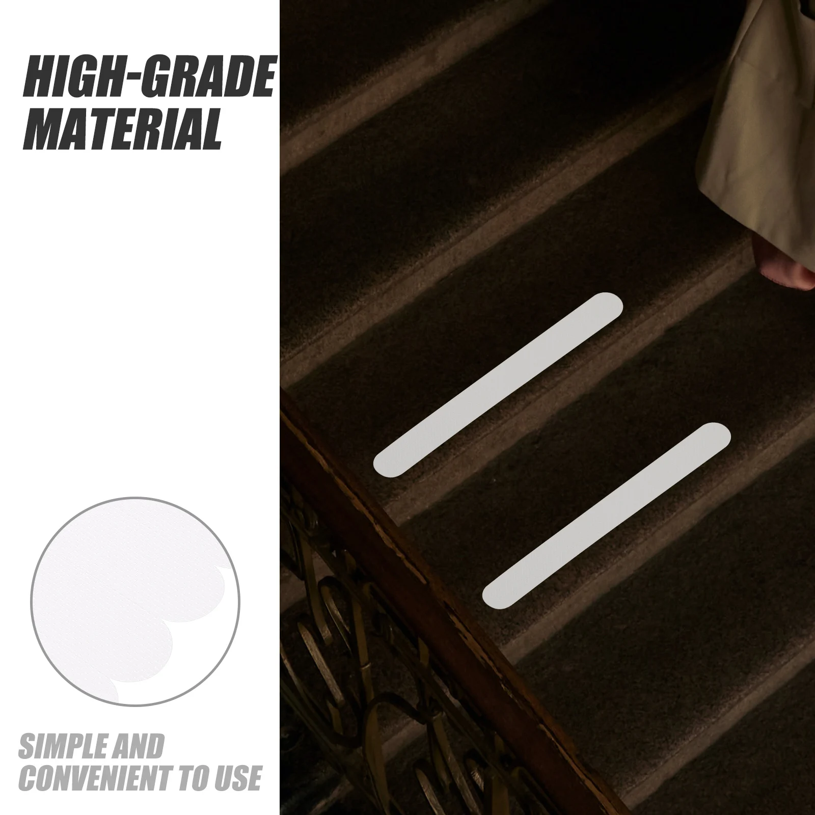

20 Pcs Anti-slip Tape for Bathroom Shower Stickers Nonslip Decals Suitable for Stairs Marble Concrete Wood Floors Easy Peel Off