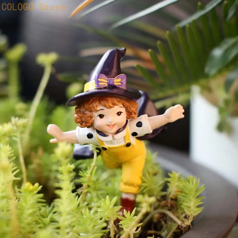 Small Display Figure Ornament for Plant Pots, Desks, and Home Shelf Windowsill D0LD