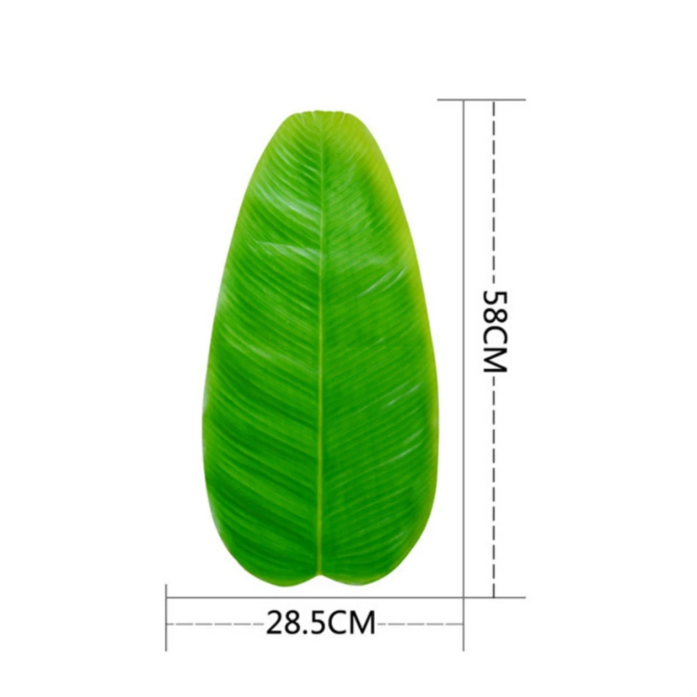 

10Pcs Realistic Banana Leaf Table Mat Non Slip Cloth Placemat for Bowl Cup Dish Table Protector Banana Leaf Plant Decor Mat
