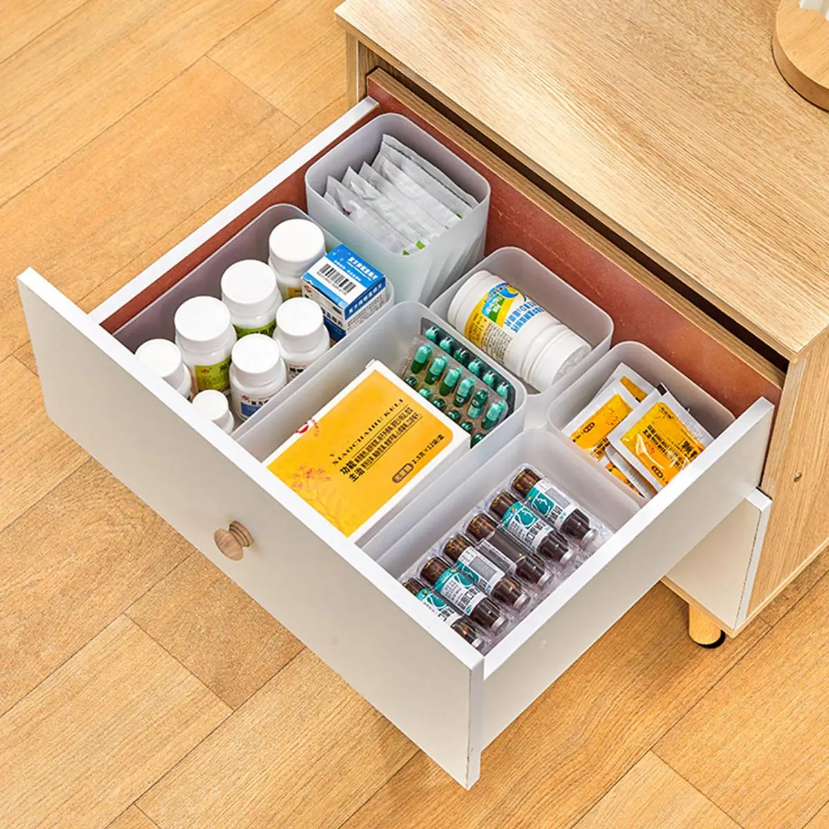 WORTHBUY Cosmetics Storage Box Bedroom Drawer Organizer Makeup Brushes Storage Boxes Desktop Sundries Stationery Organizers