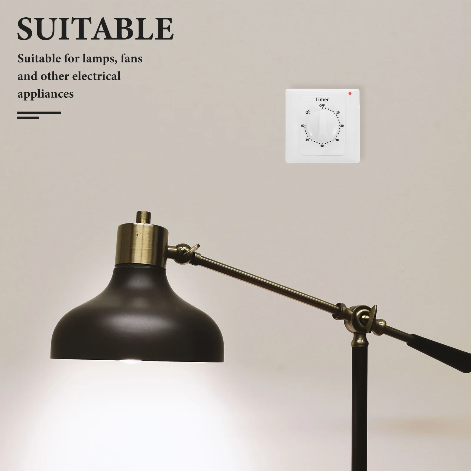 

Timer Control Switch Mechanical Surface Mounted For Lights Energy Saving Outlet Electrical Appliances Multiple Time Settings